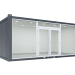 6×3.2m Glass Container with 1 Glass Wall – Stylish and Functional Modular Space