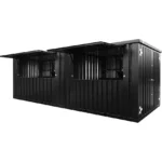 20 Foot Container Black Ral 9005